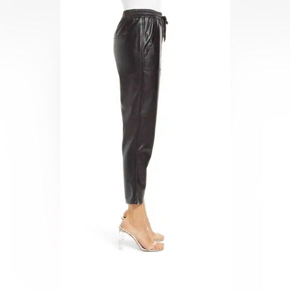 Blank NYC No Guidance Faux Leather Drawstring Ankle Jogger Pants, Size 28 - Picture 3 of 14